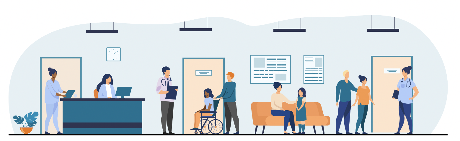 Illustration of hospital for Digital at Point of Care for the Newcastle upon Tyne NHS Foundation Trust